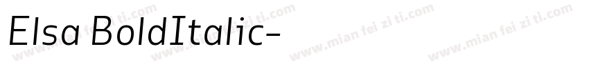 Elsa BoldItalic字体转换